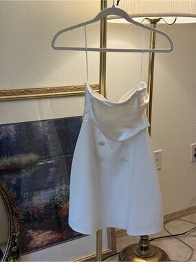 Strapless White Mini Dress